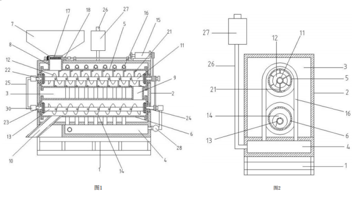 土壤农药热脱附装置结构示意图